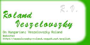 roland veszelovszky business card